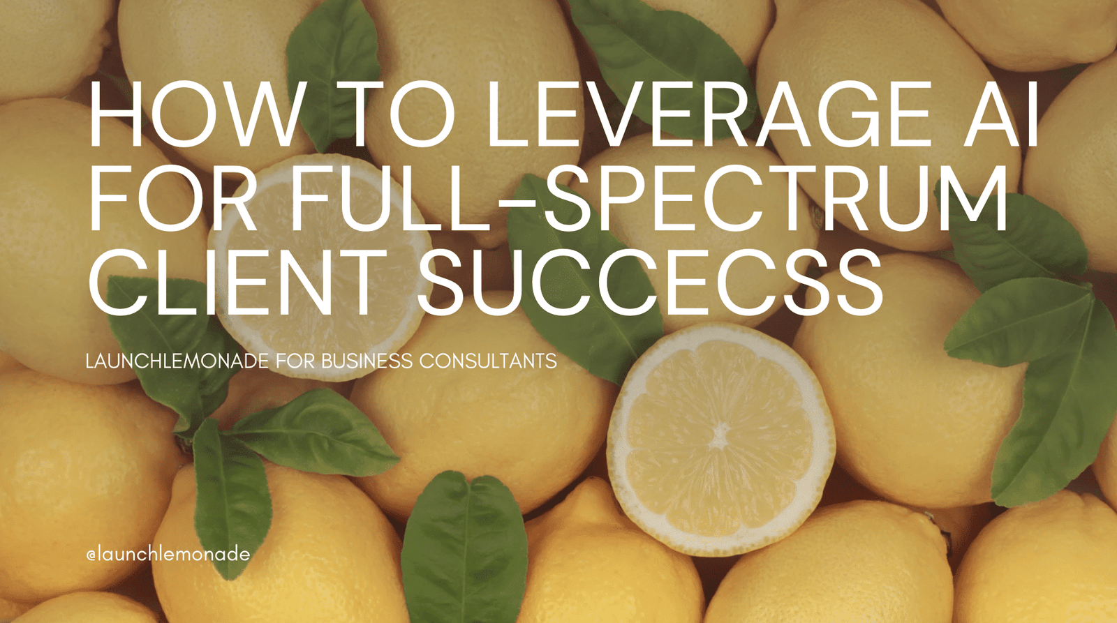 How consultants can use AI to expand their services