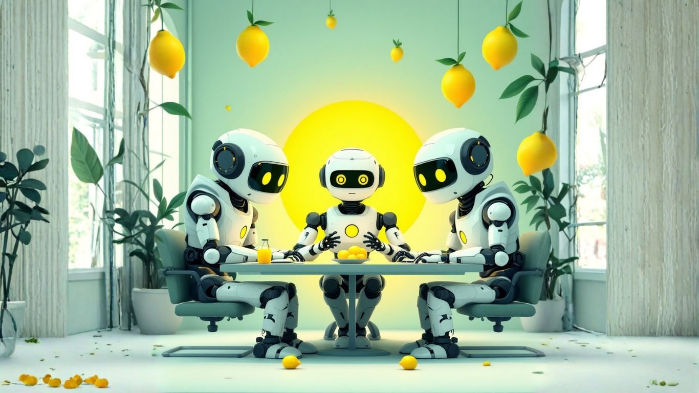 AI robots in a meeting room analysing why agencies hiring AI assistants as junior analysts to boost data accuracy, speed, automation, and team efficiency