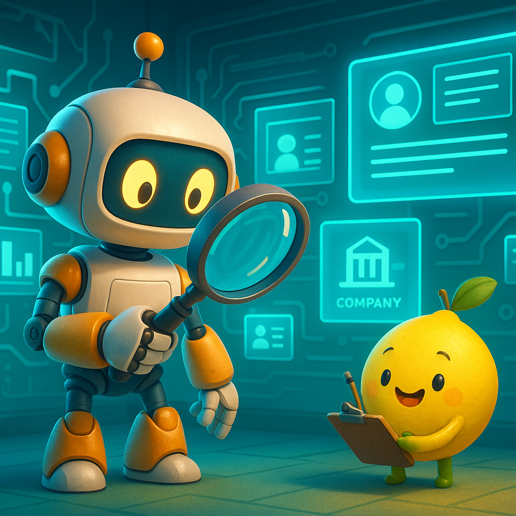 Vibrant 3D AI robots collaborating in a modern yellow tech room for How to Automate Client Research in 2 Minutes (Step-by-Step).